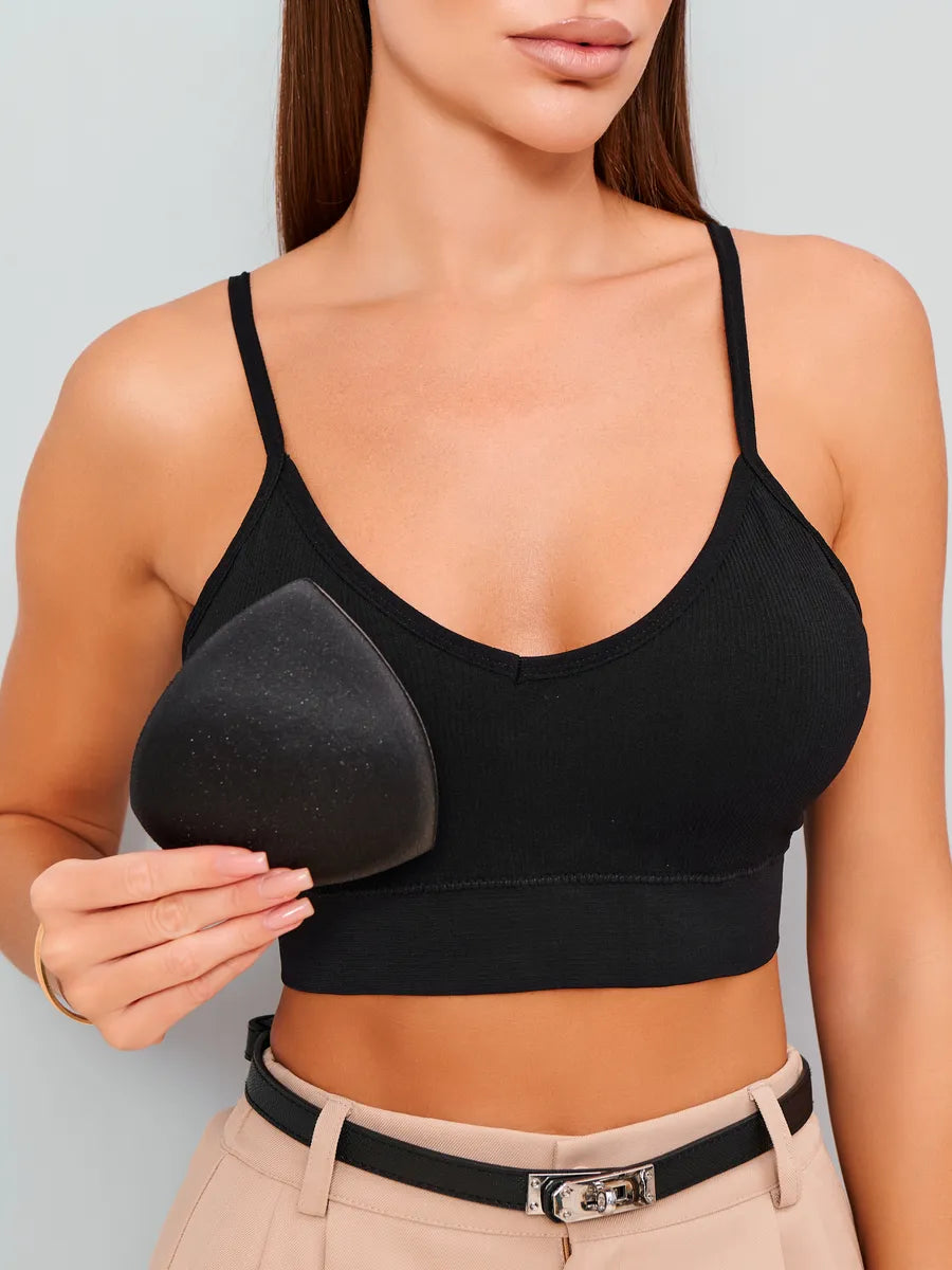 Brassière Côtelée & Décolleté V - Salomé