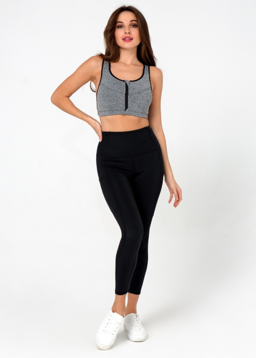 Brassière de Sport Maintien Élevé & Zip Frontal - Athéna