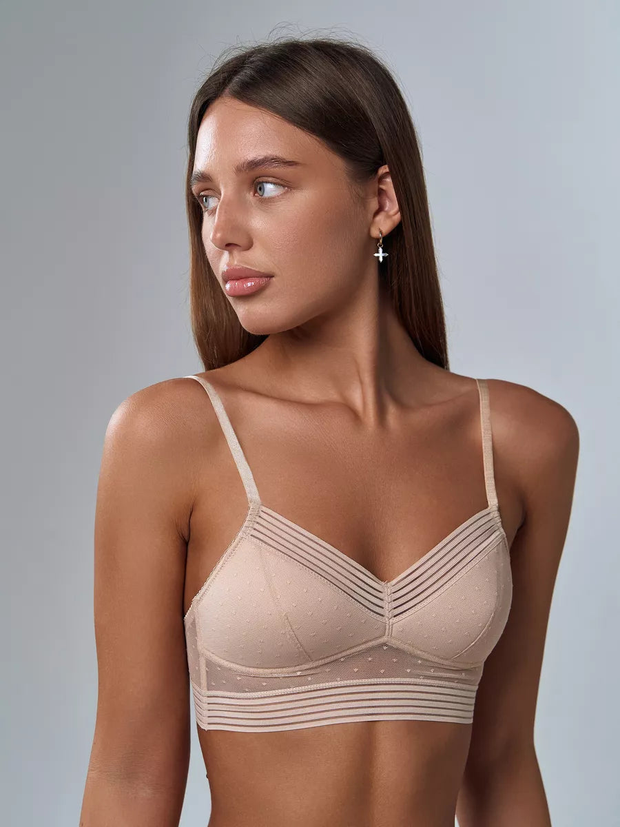 Soutien-gorge Plongeant Sans Armatures & Dentelle - Éléonore