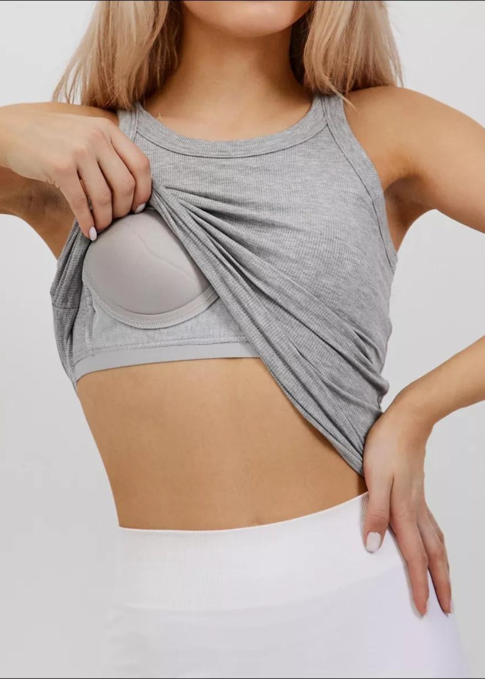 Débardeur Court Côtelé & Soutien-gorge Intégré - Alliance