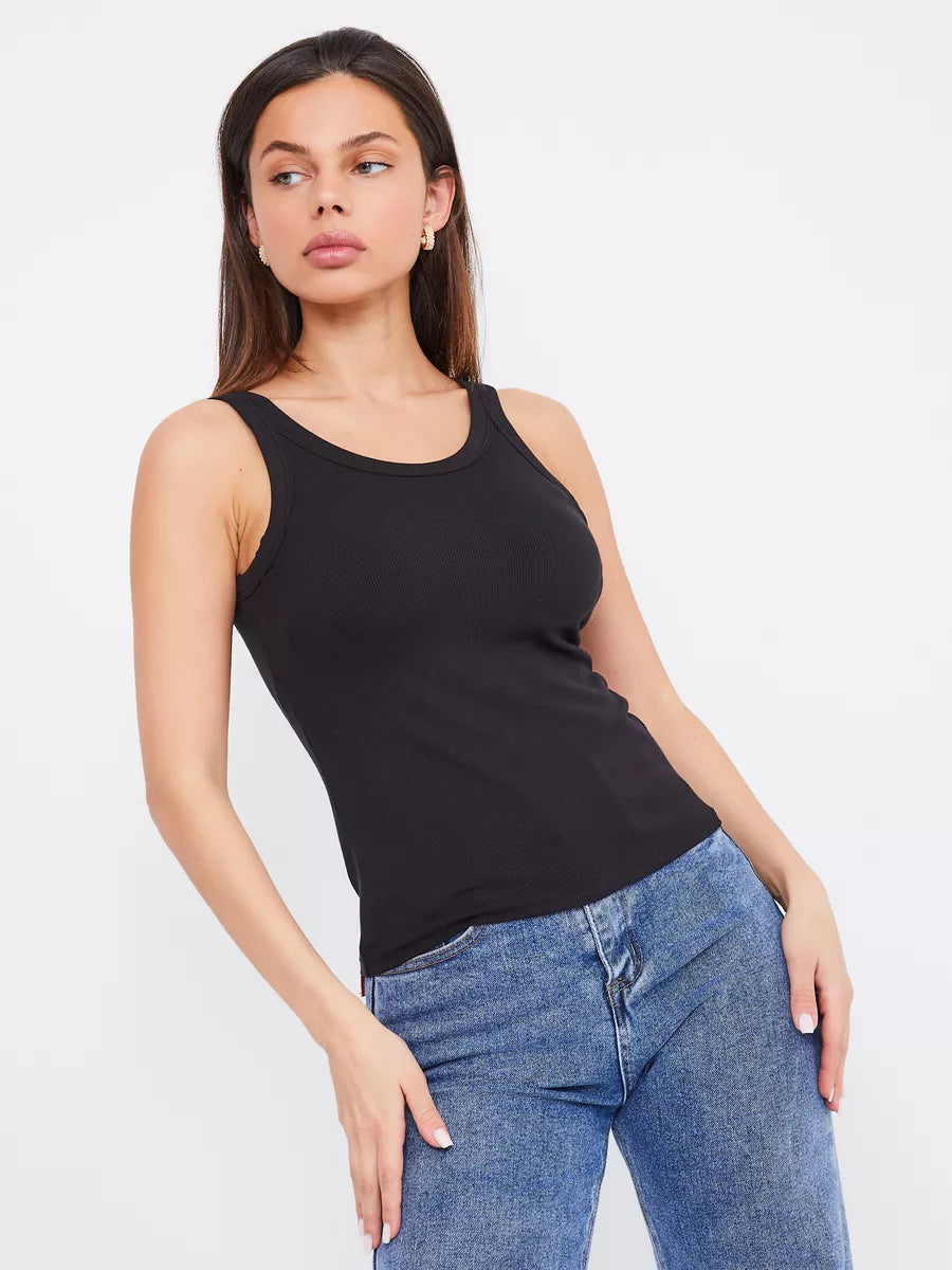 Débardeur Court Côtelé & Soutien-gorge Intégré - Alliance