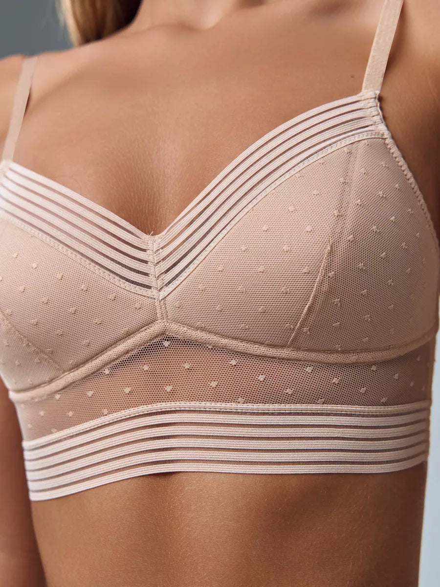 Soutien-gorge Plongeant Sans Armatures & Dentelle - Éléonore