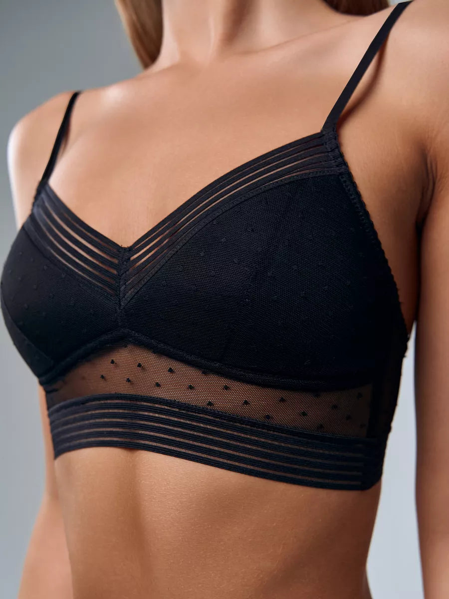 Soutien-gorge Plongeant Sans Armatures & Dentelle - Éléonore