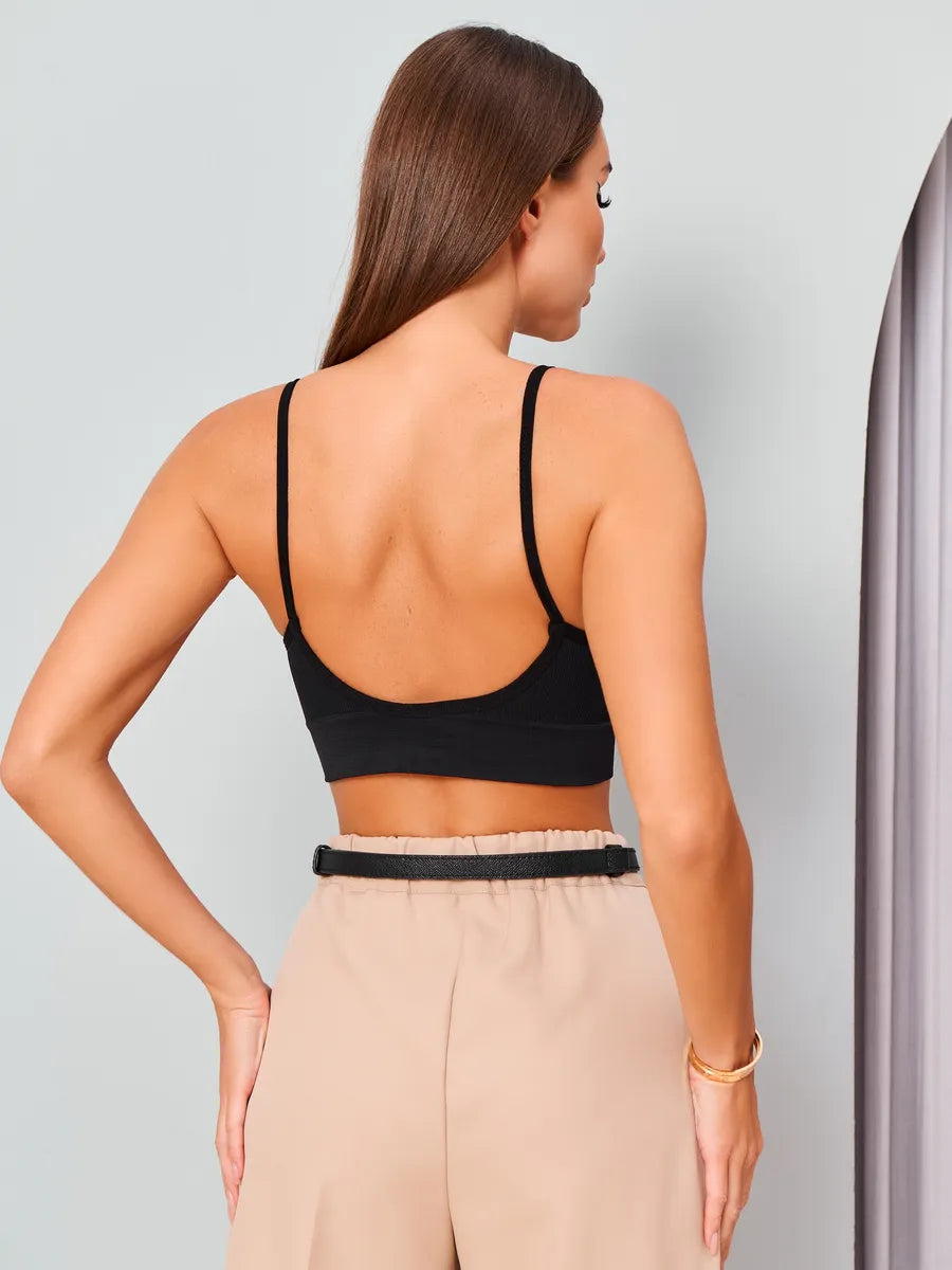 Brassière Côtelée & Décolleté V - Salomé