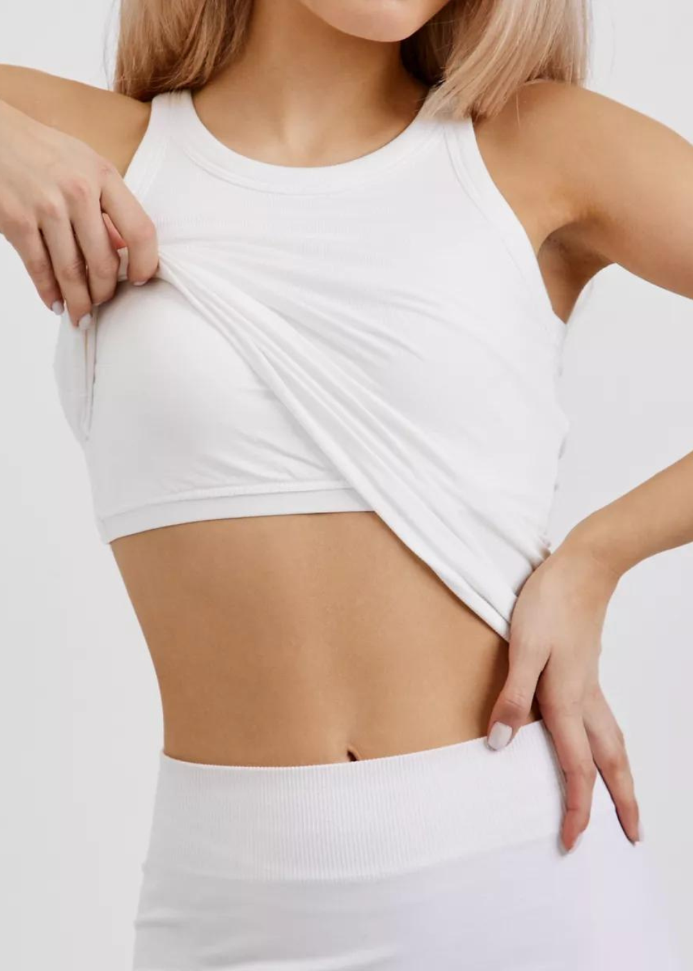 Débardeur Court Côtelé & Soutien-gorge Intégré - Alliance