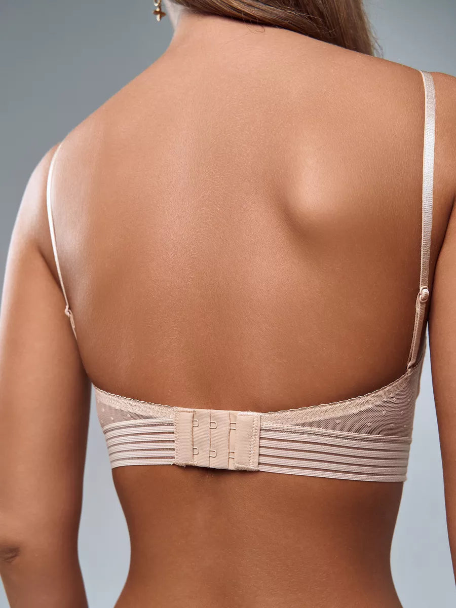 Soutien-gorge Plongeant Sans Armatures & Dentelle - Éléonore