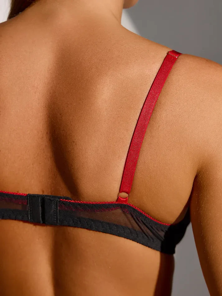 Ensemble lingerie Nara — Rouge & Transparence