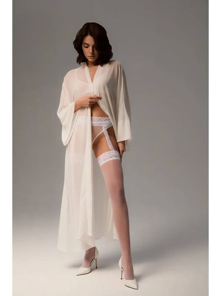 Bas Jalya — Dentelle Étreinte Blanc